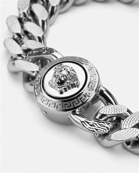 catena versace uomo|Bracciale a catena con medusa .